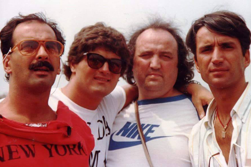 da sinistra: Beppe Verdelli, Siro Serafini, Mario Catavero e Enzo Formelli nel 1982